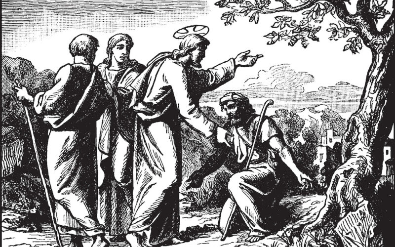 Jesus healing 10 lepers